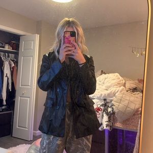 Black Leather Princess Polly Jacket